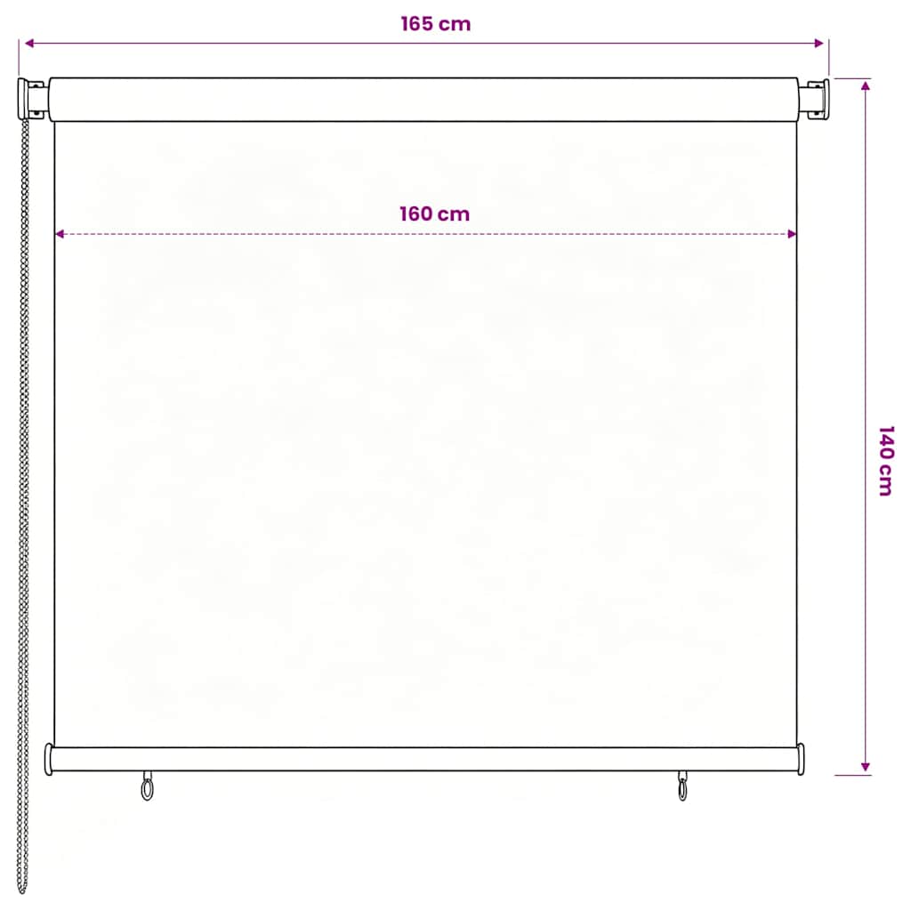 Kék kültéri HDPE roló 165(Szé)x140(Ma) cm 6