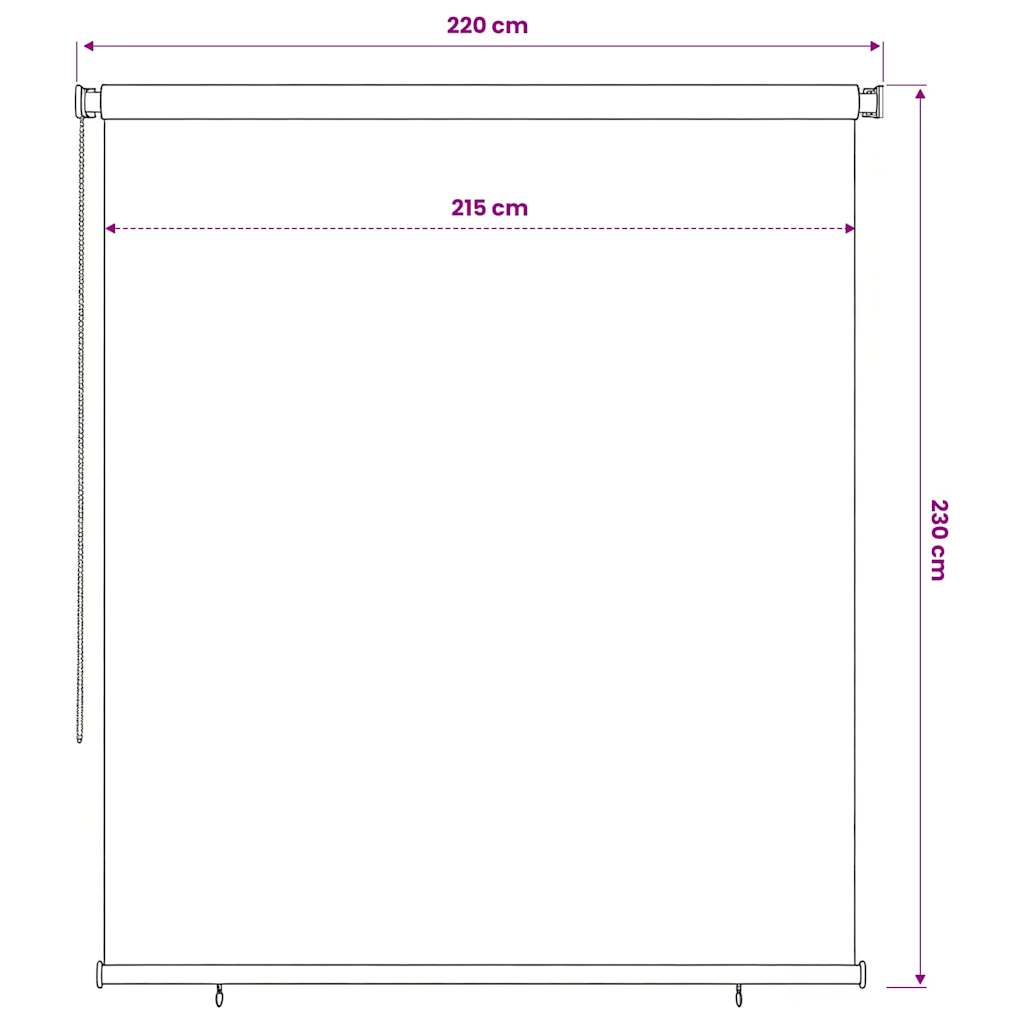 Kék kültéri HDPE roló 225(Szé)x230(Ma) cm 6