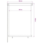 Fekete, kültéri sötétítő roló 105(Szé)x140(Ma) cm 6