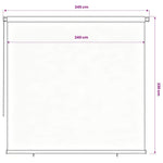 Fekete, kültéri sötétítő roló 185(Szé)x230(Ma) cm 6