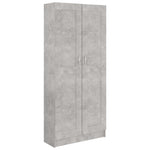 Betonszürke szerelt fa könyvszekrény 82,5 x 30,5 x 185,5 cm 2