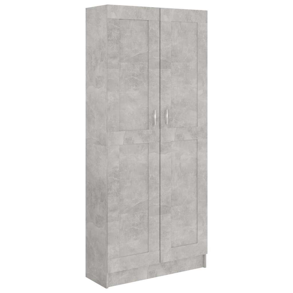 Betonszürke szerelt fa könyvszekrény 82,5 x 30,5 x 185,5 cm 2