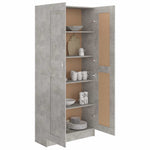Betonszürke szerelt fa könyvszekrény 82,5 x 30,5 x 185,5 cm 7