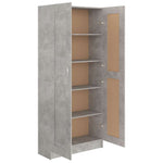 Betonszürke szerelt fa könyvszekrény 82,5 x 30,5 x 185,5 cm 4