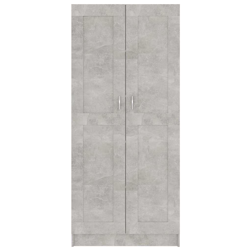 Betonszürke szerelt fa könyvszekrény 82,5 x 30,5 x 185,5 cm 5