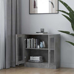 Betonszürke szerelt fa vitrinszekrény 82,5 x 30,5 x 80 cm 3