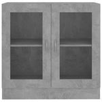 Betonszürke szerelt fa vitrinszekrény 82,5 x 30,5 x 80 cm 5