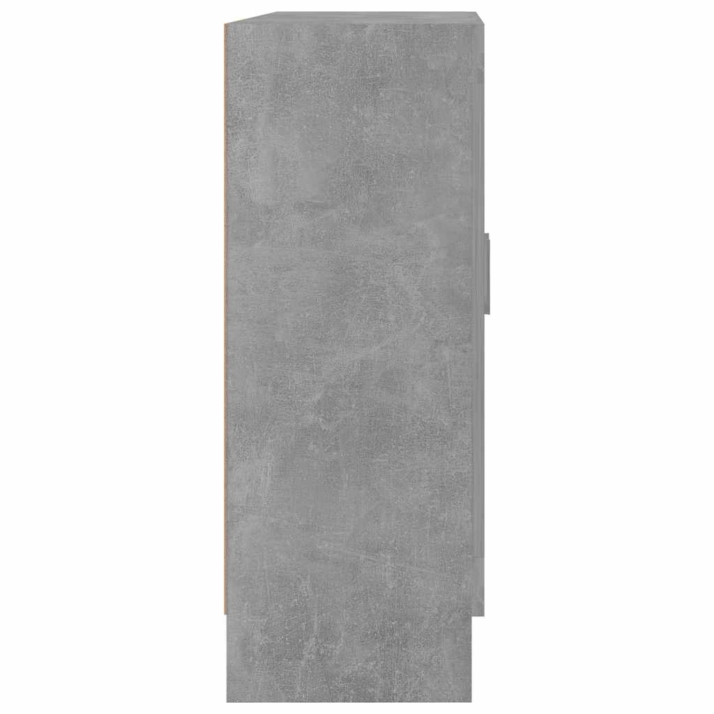 Betonszürke szerelt fa vitrinszekrény 82,5 x 30,5 x 80 cm 6