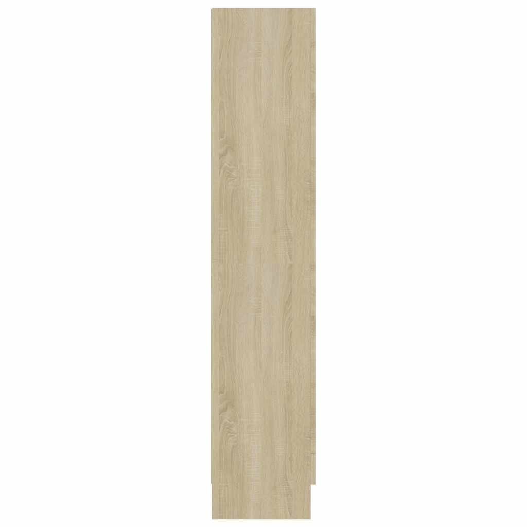 Sonoma tölgy színű szerelt fa vitrinszekrény 82,5x30,5x150 cm 6