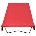 Piros oxford szövet és acél kempingágy 180 x 60 x 19 cm 2