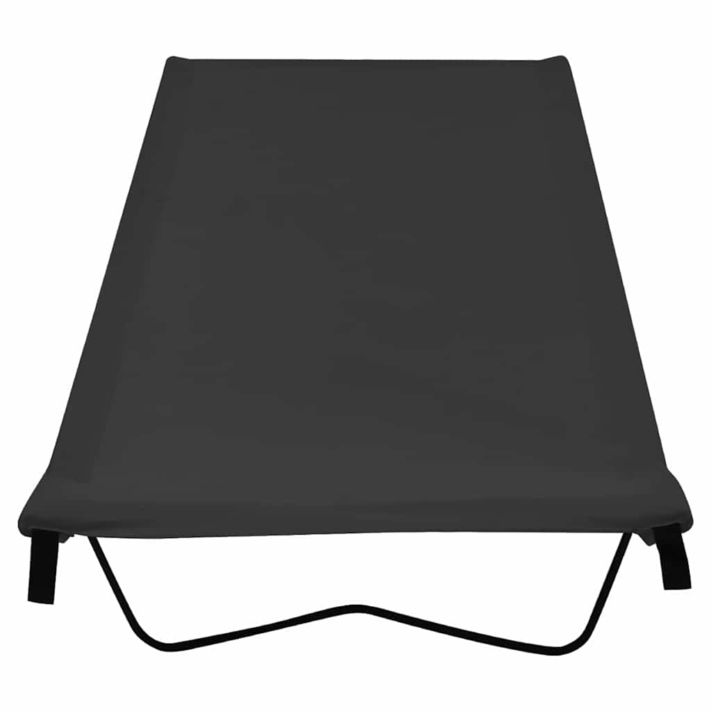 2 db fekete oxford szövet és acél kempingágy 180 x 60 x 19 cm 3