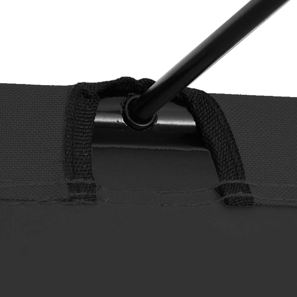 2 db fekete oxford szövet és acél kempingágy 180 x 60 x 19 cm 5