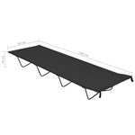 2 db fekete oxford szövet és acél kempingágy 180 x 60 x 19 cm 7