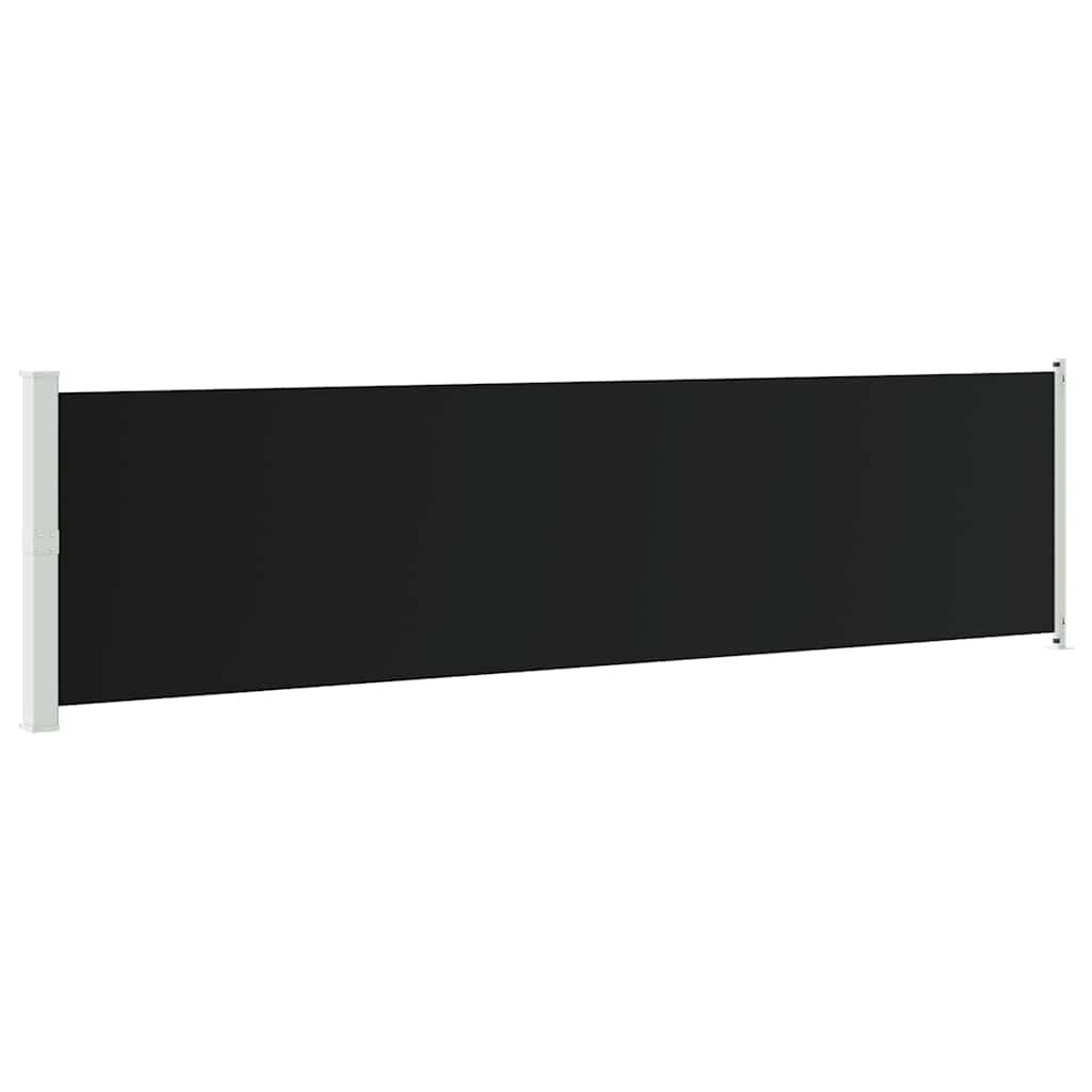 Fekete kihúzható oldalsó terasz-napellenző 600 x 160 cm 2