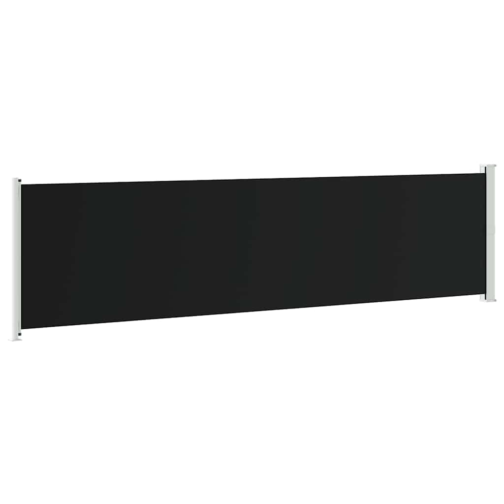 Fekete kihúzható oldalsó terasz-napellenző 600 x 160 cm 6