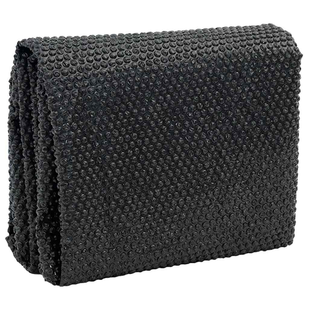 Fekete és kék napelemes lebegő PE medencefólia 450 x 220 cm 2
