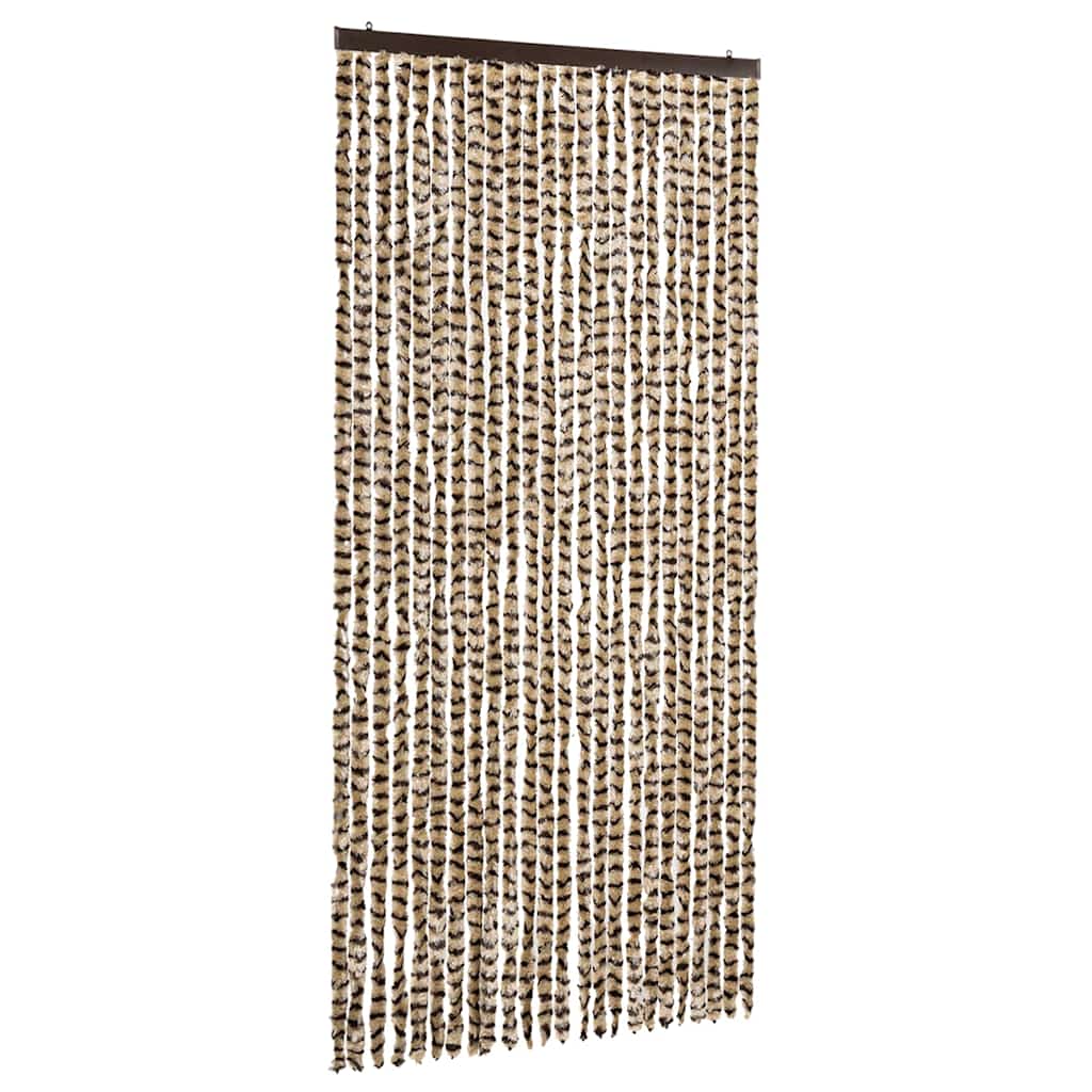Bézs és barna zsenília rovarfüggöny 100 x 220 cm 2