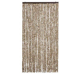 Bézs és barna zsenília rovarfüggöny 100 x 220 cm 3