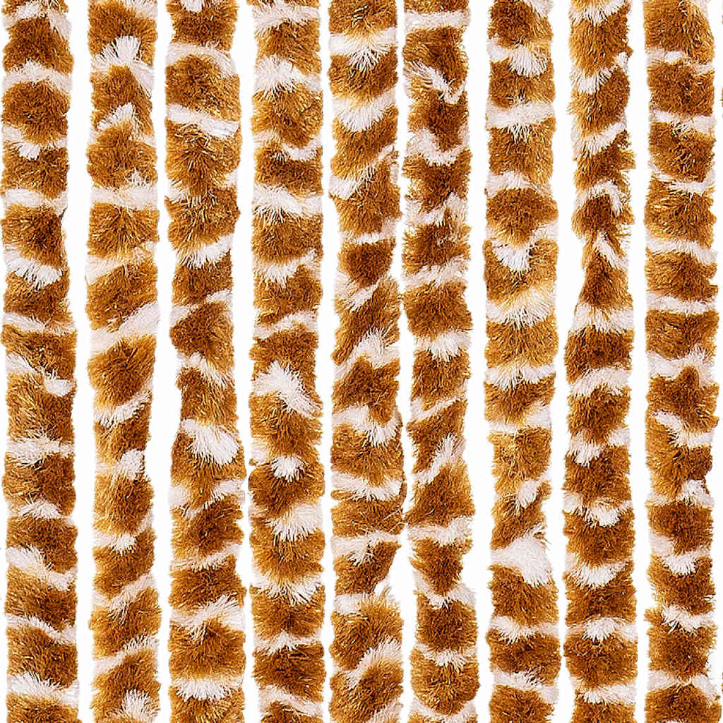 Okkersárga és fehér zsenília rovarfüggöny 100 x 220 cm 6