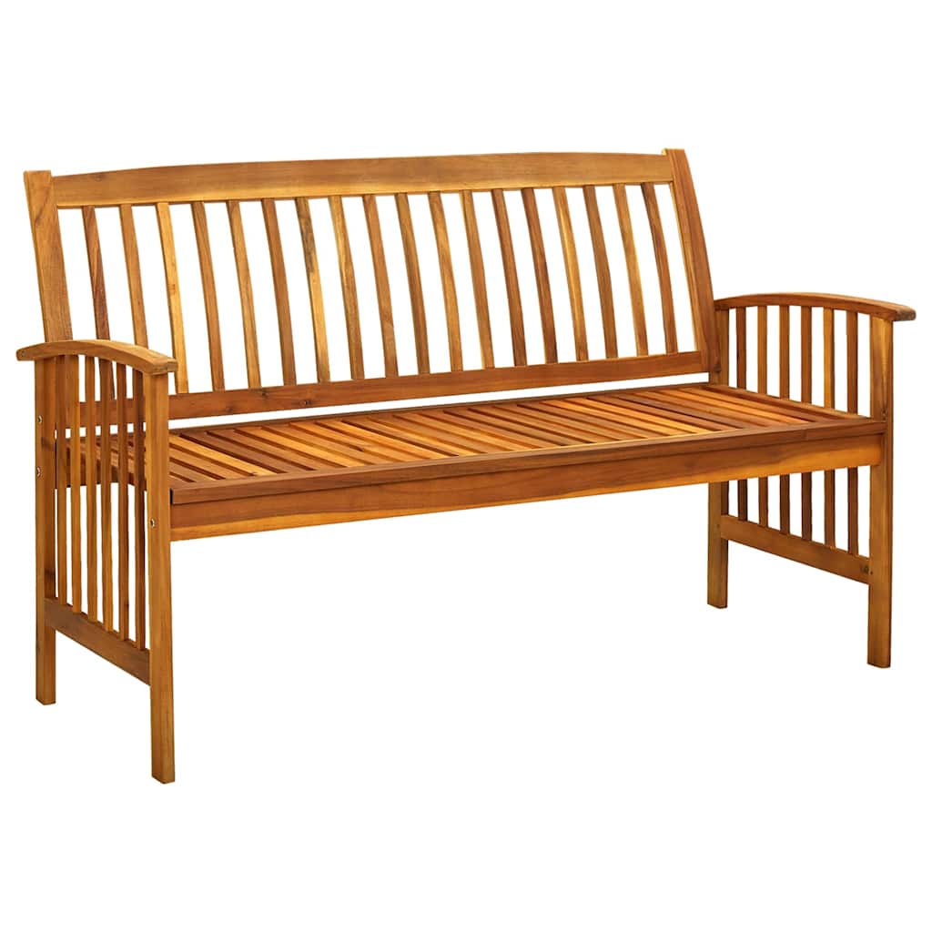 Tömör akácfa kerti pad párnával 147 cm 2