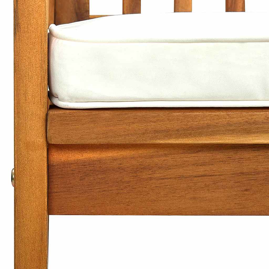 Tömör akácfa kerti pad párnával 147 cm 7