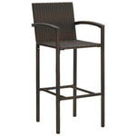 4 db barna polyrattan bárszék 2