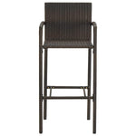 4 db barna polyrattan bárszék 3