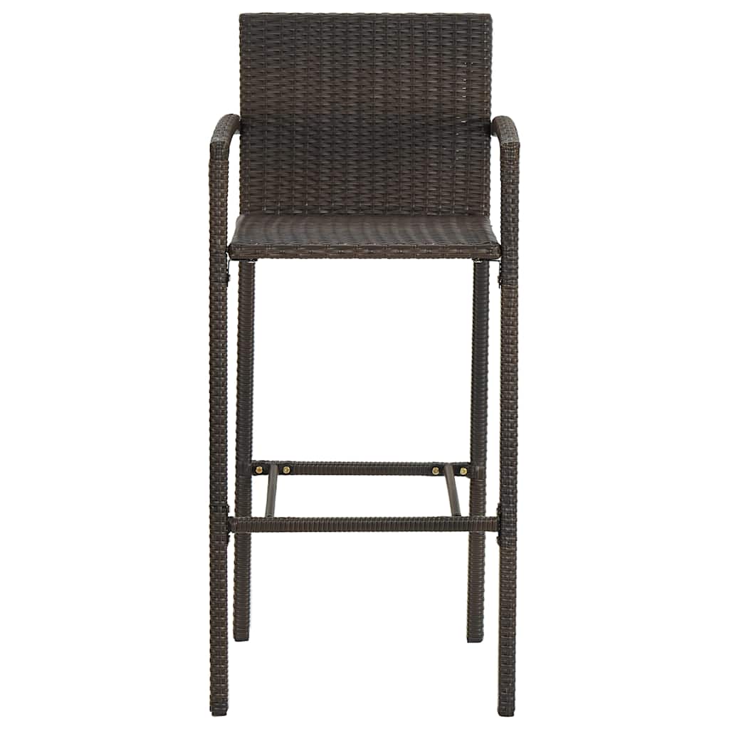 4 db barna polyrattan bárszék 3