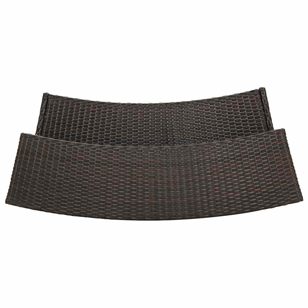 Barna polyrattan kerti bárasztal 120 x 55 x 110 cm 5