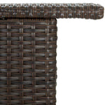 Barna polyrattan kerti bárasztal 120 x 55 x 110 cm 6
