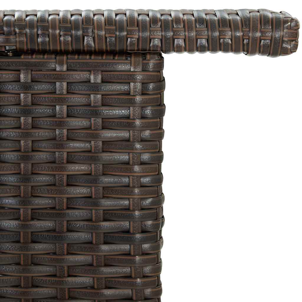Barna polyrattan kerti bárasztal 120 x 55 x 110 cm 6