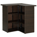 Barna polyrattan sarok bárasztal 100 x 50 x 105 cm 4