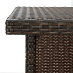 Barna polyrattan sarok bárasztal 100 x 50 x 105 cm 6