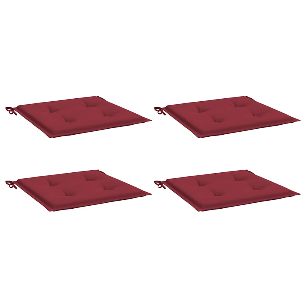 4 db bordó oxford szövet háttámlás székpárna 40x40x3 cm 3