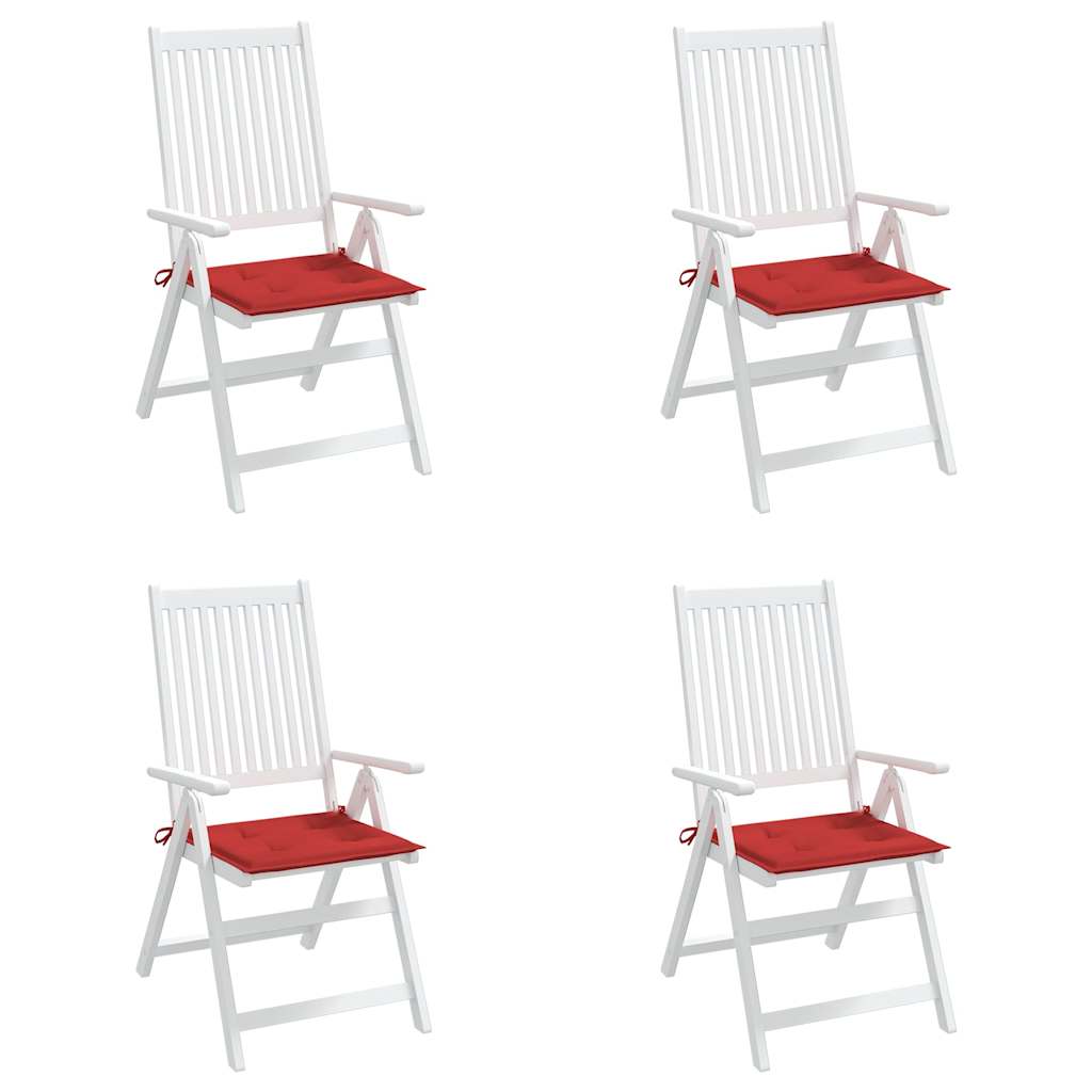 4 db piros oxford szövet kerti székpárna 50x50x3 cm 4