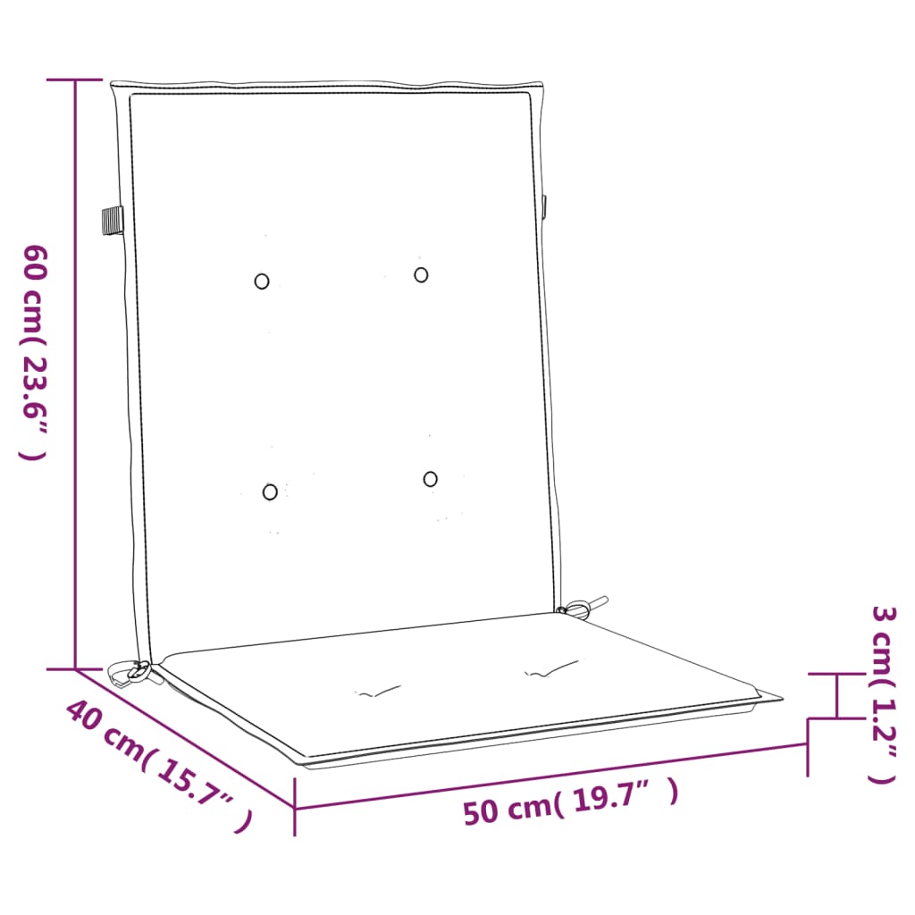 4 db élénkzöld oxford szövet háttámlás székpárna 100x50x3 cm 10