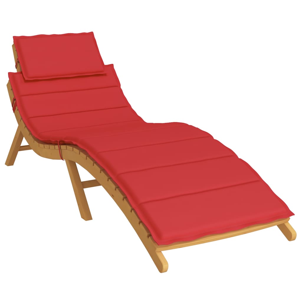 Piros oxford szövet napozóágy párna 186x58x4 cm 3