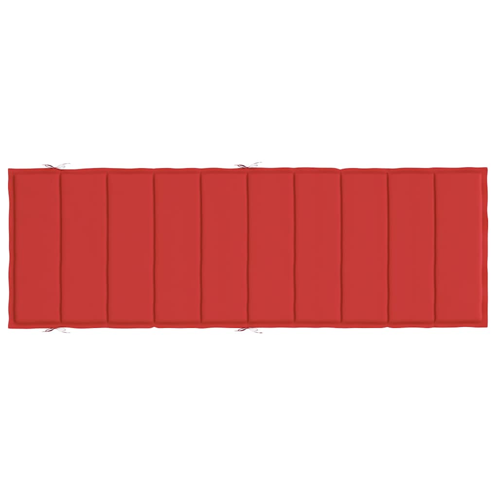 Piros oxford szövet napozóágy párna 186x58x4 cm 5