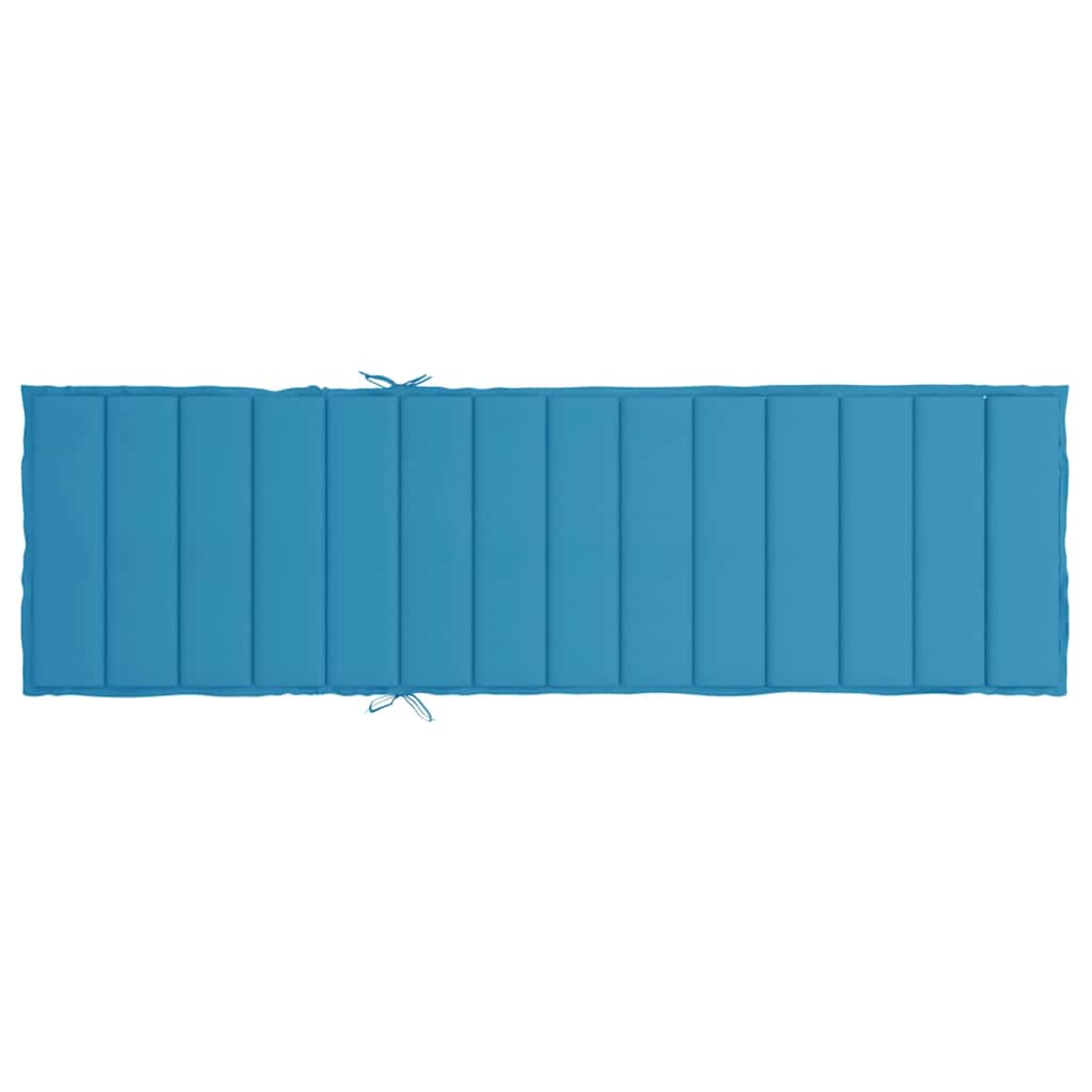 Kék oxford szövet napozóágy párna 200 x 70 x 3 cm 5
