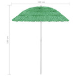 Zöld hawaii stílusú strandnapernyő 180 cm 8