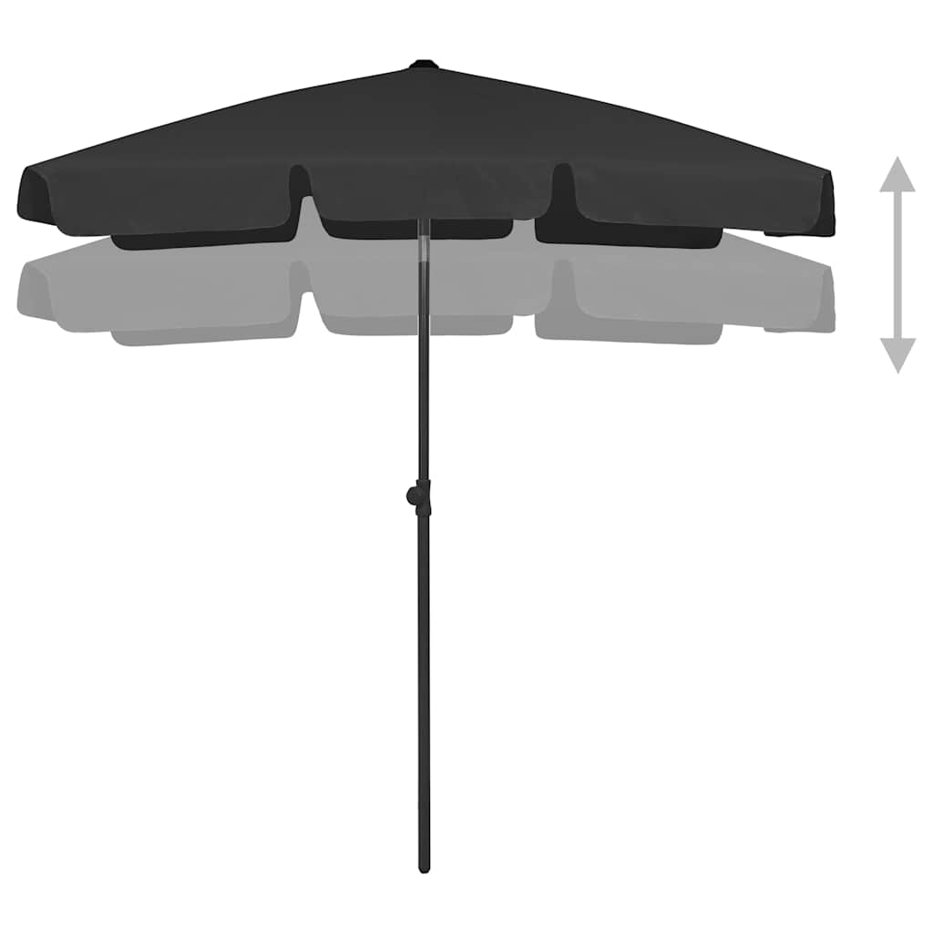 Fekete strandnapernyő 180 x 120 cm 3