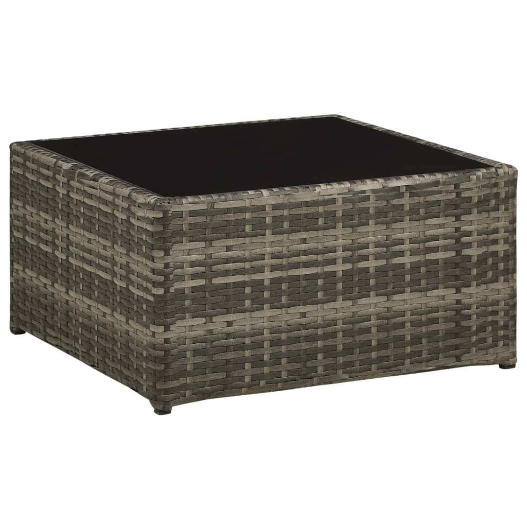 4 részes szürke polyrattan kerti ülőgarnitúra párnákkal 5