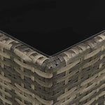 4 részes szürke polyrattan kerti ülőgarnitúra párnákkal 8