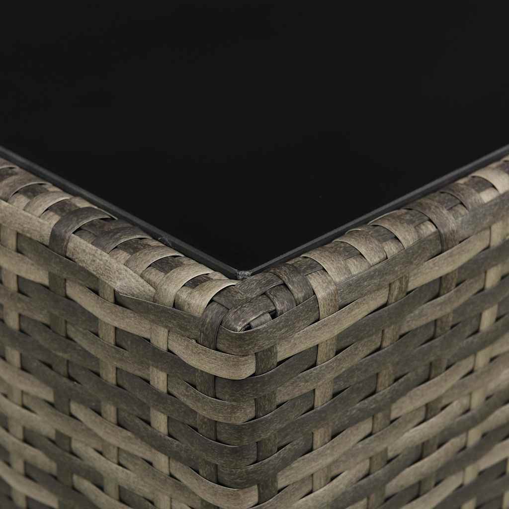 4 részes szürke polyrattan kerti ülőgarnitúra párnákkal 8