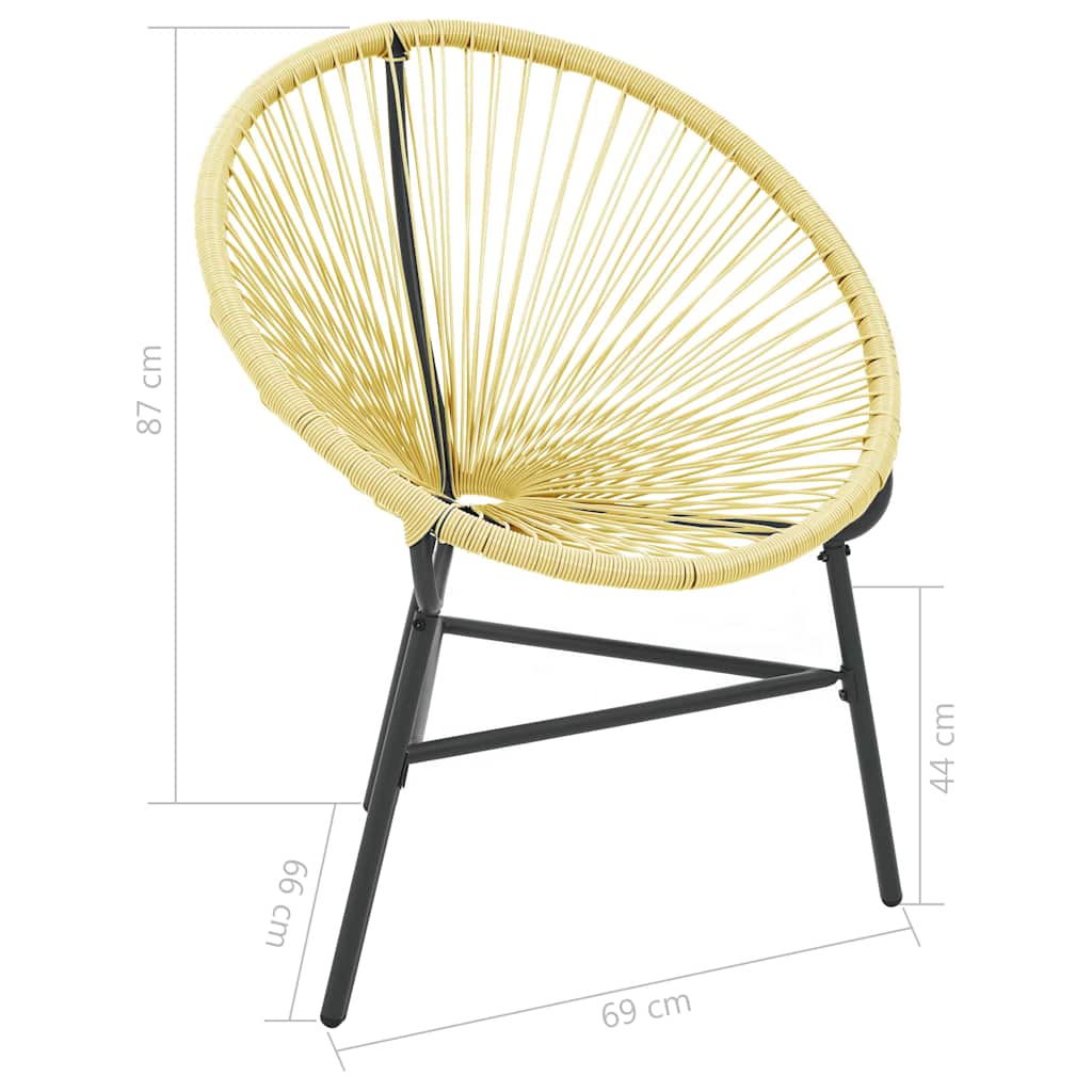 Bézs polyrattan kerti Acapulco szék 7