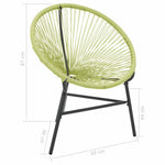 Zöld polyrattan kerti Acapulco szék 7