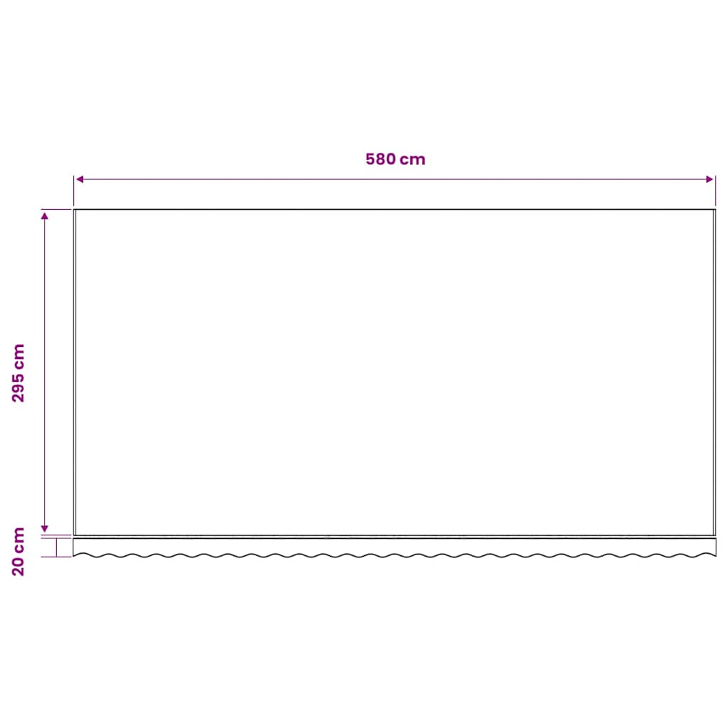 Burgundi vörös poliészter pótszövet napellenzőhöz 600 x 300 cm 6