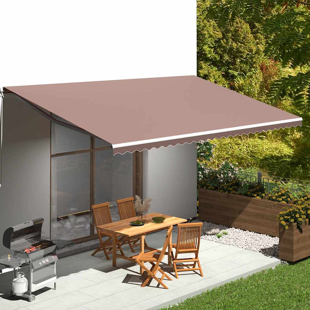 Barna poliészter pótszövet napellenzőhöz 600x350 cm