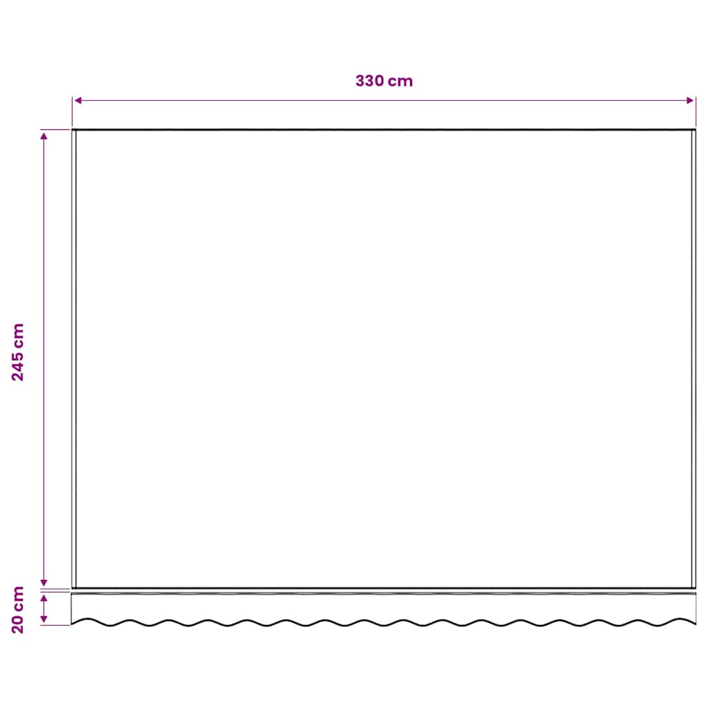 Antracitszürke és fehér poliészter pótszövet napellenzőhöz 350 x 250 cm 6