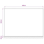 Antracitszürke és fehér poliészter pótszövet napellenzőhöz 500x350 cm 6
